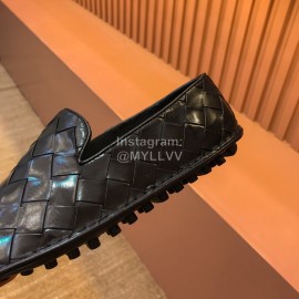 Bottega Veneta New Woven Calf Leather Casual Shoes For Men Black
