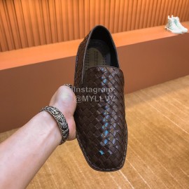 Bottega Veneta New Woven Calf Leather Casual Shoes Coffee For Men 