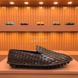 Bottega Veneta New Woven Calf Leather Casual Shoes Coffee For Men 