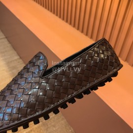 Bottega Veneta New Woven Calf Leather Casual Shoes Coffee For Men 