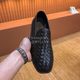 Bottega Veneta New Woven Calf Leather Casual Shoes Black For Men 