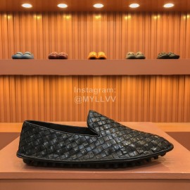 Bottega Veneta New Woven Calf Leather Casual Shoes Black For Men 