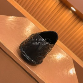 Bottega Veneta New Woven Calf Leather Casual Shoes Black For Men 