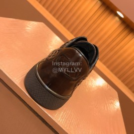 Bottega Veneta Woven Calf Leather Lace Up Shoes For Men Coffee