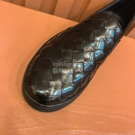 Bottega Veneta Fashion Woven Calf Leather Shoes For Men Black