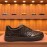Bottega Veneta Woven Cowhide Lace Up Shoes For Men Coffee