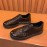 Bottega Veneta Woven Cowhide Lace Up Shoes For Men Coffee