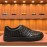 Bottega Veneta Woven Cowhide Lace Up Shoes For Men Black