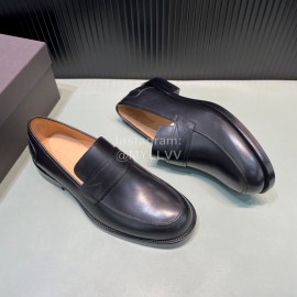 Bottega Veneta Black Cowhide Business Shoes For Men