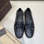 Bottega Veneta Bow Braided Cowhide Casual Shoes For Men