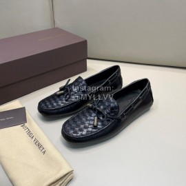 Bottega Veneta Bow Braided Cowhide Casual Shoes For Men