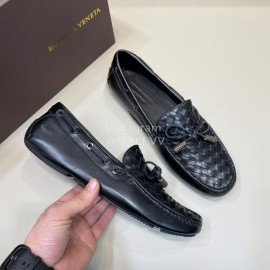 Bottega Veneta Bow Braided Cowhide Casual Shoes For Men