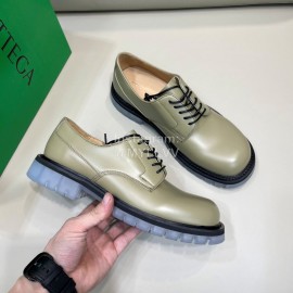 Bottega Veneta Cow Leather Thick Soled Casual Shoes For Men Green