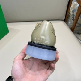 Bottega Veneta Cow Leather Thick Soled Casual Shoes For Men Green