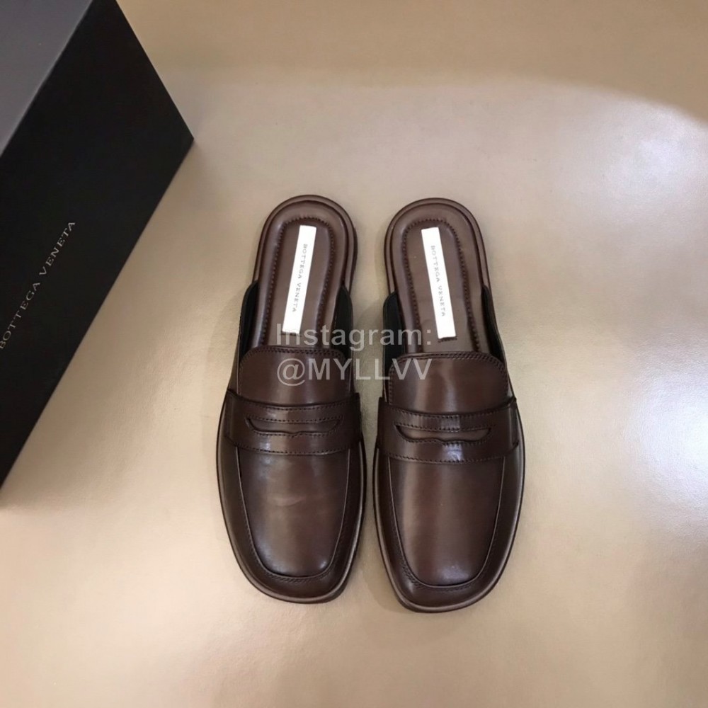 Bottega Veneta Soft Cowhide Casual Scandals For Men Coffee