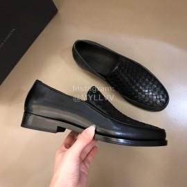 Bottega Veneta New Woven Cowhide Shoes For Men Black