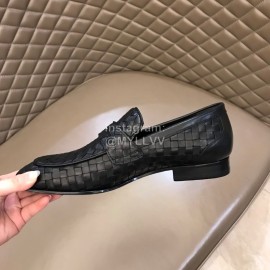 Bottega Veneta Woven Cowhide Casual Shoes For Men Black