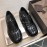 Bottega Veneta Woven Patent Leather Shoes For Men Black