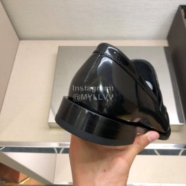 Bottega Veneta Woven Patent Leather Shoes For Men Black