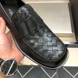 Bottega Veneta Woven Leather Black Shoes For Men 