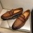 Bottega Veneta Leather Woven Casual Shoes For Men Brown