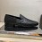 Bottega Veneta Black Leather Woven Casual Shoes For Men