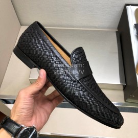 Bottega Veneta Leather Woven Casual Shoes For Men