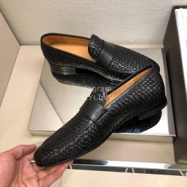 Bottega Veneta Leather Woven Casual Shoes For Men