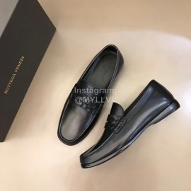 Bottega Veneta Black Leather Business Shoes For Men