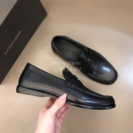 Bottega Veneta Black Leather Business Shoes For Men