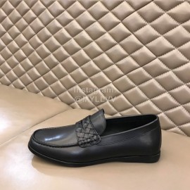 Bottega Veneta Black Leather Business Shoes For Men