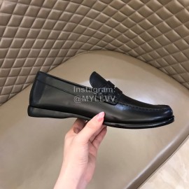 Bottega Veneta Black Leather Business Shoes For Men