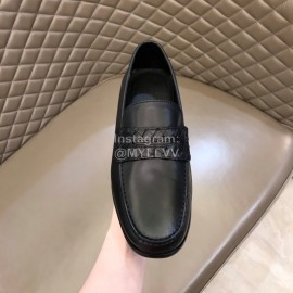 Bottega Veneta Black Leather Business Shoes For Men