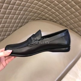 Bottega Veneta Black Leather Business Shoes For Men