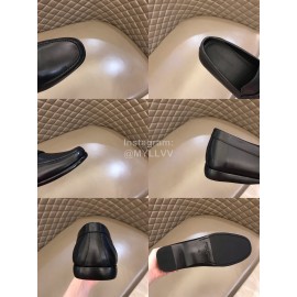 Bottega Veneta Black Leather Business Shoes For Men