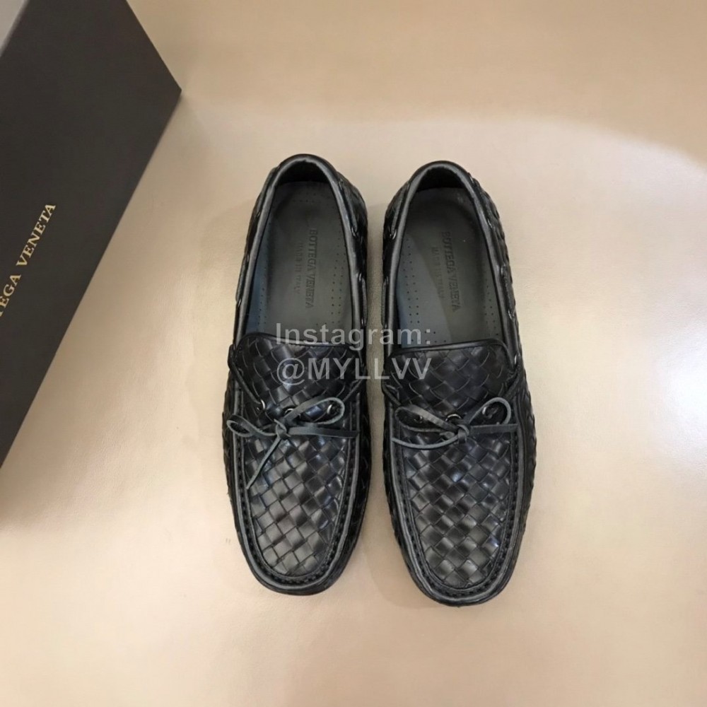 Bottega Veneta Woven Bow Leather Business Shoes For Men