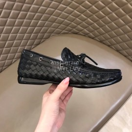 Bottega Veneta Woven Bow Leather Business Shoes For Men