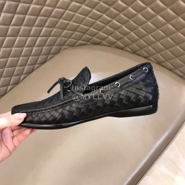 Bottega Veneta Woven Bow Leather Business Shoes For Men