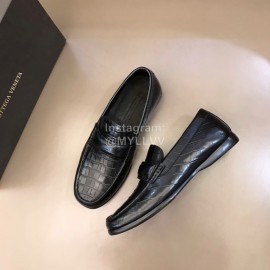 Bottega Veneta Calf Leather Business Shoes For Men Black