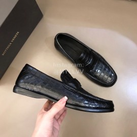 Bottega Veneta Calf Leather Business Shoes For Men Black