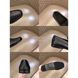 Bottega Veneta Calf Leather Business Shoes For Men Black