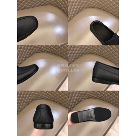 Bottega Veneta Calf Leather Business Shoes Black For Men