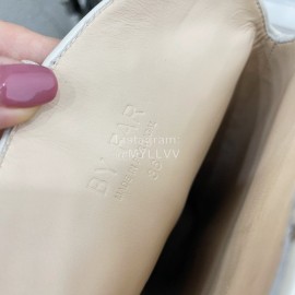 By Far Cowhide Thick High Heeled Boots For Women White