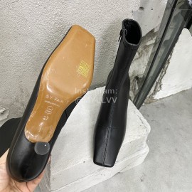 By Far Cowhide High Heeled Boots For Women Black