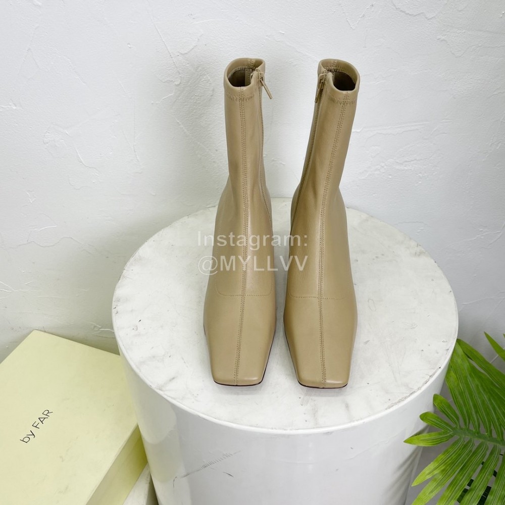 By Far Cowhide High Heeled Boots For Women Apricot