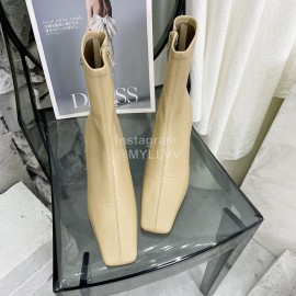 By Far Cowhide High Heeled Boots For Women Apricot