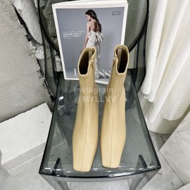 By Far Cowhide High Heeled Boots For Women Apricot