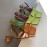 By Far Fashion Sheepskin Thick High Heeled Sandals For Women Green