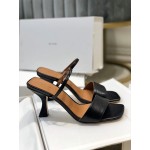 By Far New Sheepskin High Heeled Sandals For Women Black