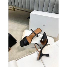 By Far New Sheepskin High Heeled Sandals For Women Black